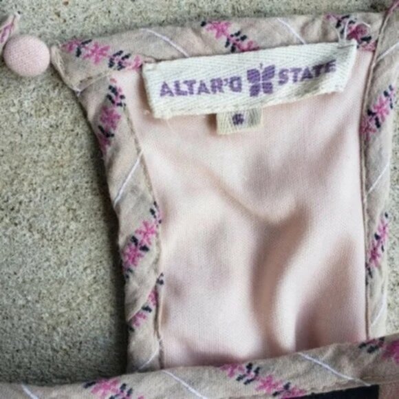 Altar'd State Boho Light Pink Flowy Jumpsuit. - Picture 4 of 6